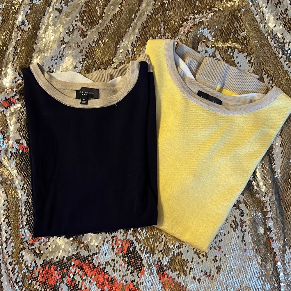 Two lightweight sweater shirts from The Limited